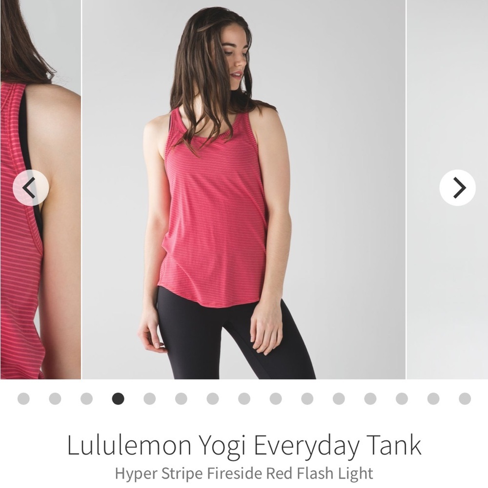 Lululemon Yogi Everyday Tank Hyper Stripe Fireside Red Flash Light ❤️‍🔥